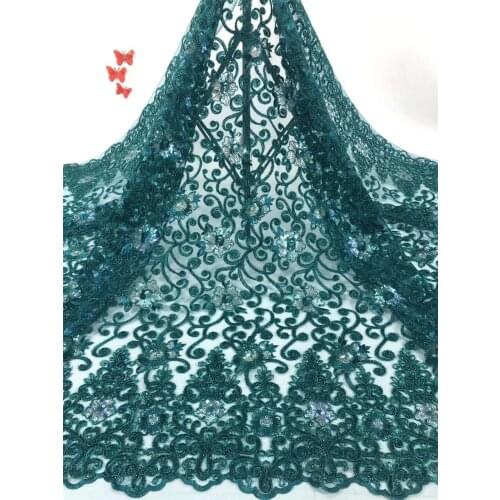 French Tulle Lace Fabric 2021 High Quality Lace Nigeria Africa Mesh Lace Fabric Party Sequin Lace FJ3697