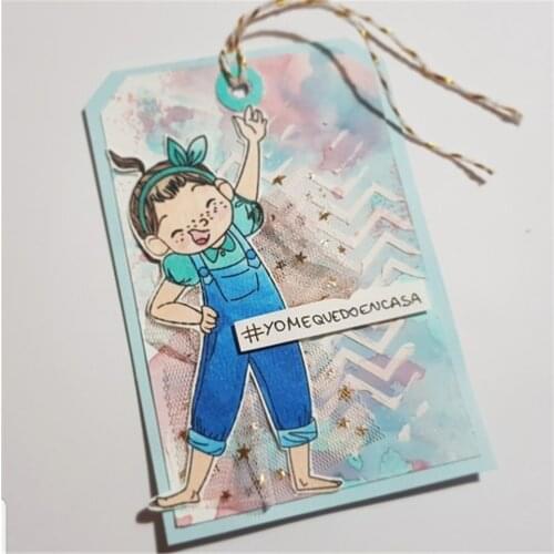 Spanish Spring Girl Clear Stamps For Scrapbooking/Craft Supplies Bullet Journal Background Rubber Stamp Sentiment Card Making