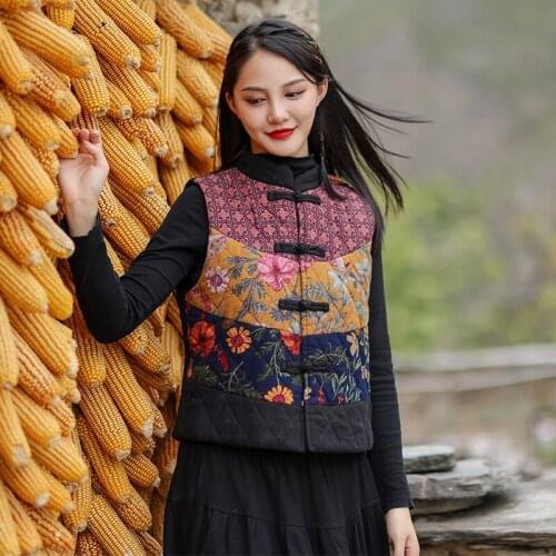 Женские короткие жилеты Johnature China At AliExpress