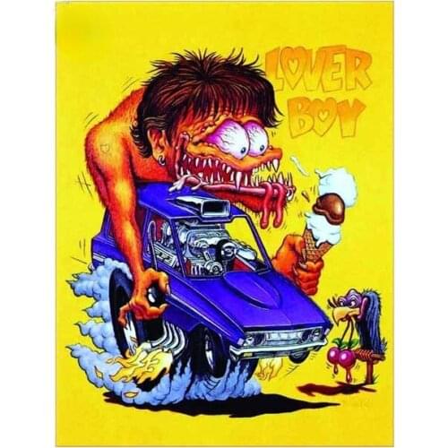 Creative Fine Decal Car Sticker Rat Fink Hot Rat Rods Hood Ride Decal Creative Crazy Modified Stickers Vinyl Graphic Kk13*10cm