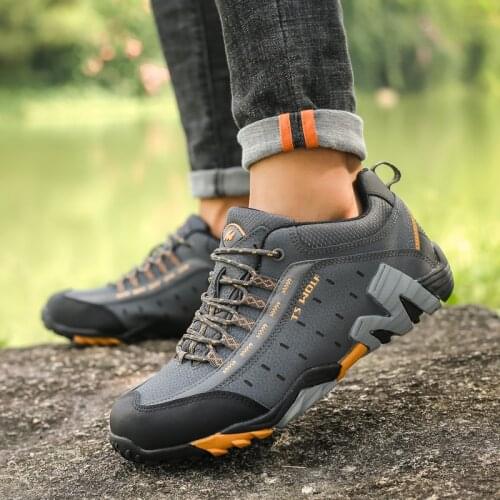 Outdoor sport running sneakers for men genuine leather outdoor running shoes men sport walking travel shoes brand sneakers men