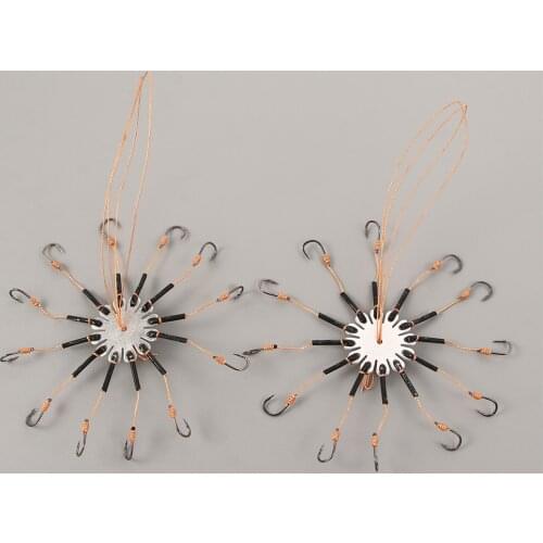 2pcs/Lot Carp Bait Fishhooks for Fishing Flap Explosion String Hook Prevent Winding PE Lines With Hose Carbon Steel Hooks Pesca