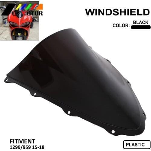 Motorcycle Black Windshield Fairing Windscreen For Ducati Panigale S 1299 959 2015 2016 2017 2018 15-18 Street Bike