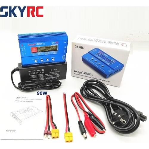 Newest SKYRC iMAX B6 V2 60W 6A Lipo Battery Balance Charger LCD Display Discharger for RC Car Drone Helicopter