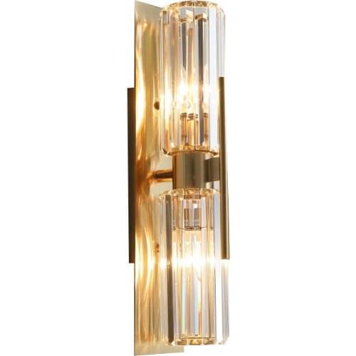 New Modern Design Wall Lamps Creative Oversized Crystal Light Golden Luxury Hotel Villa Metal Lighting Decoration Wall Sconce