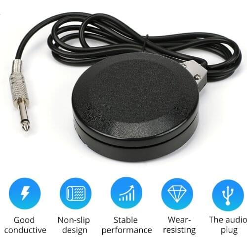 Tattoo Machine Foot Pedal Switch For Tattoo Machine Power Supply Controller 360 Degree Round Foot With Silicone Line 1.8 M