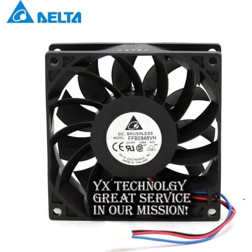 Original FFB0948VH 92*92*25MM 90mm 9225 48V 0.26A PWM speed control air volume cooling fan for Delta