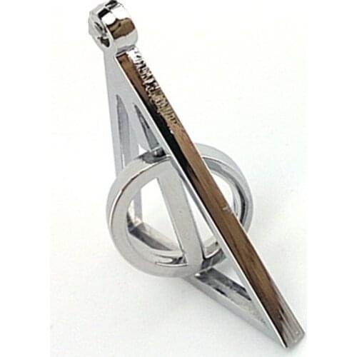 Match-Right Pendant Necklace Fashion Choker Necklace Rotate Spin Triangle Pendant The Elder Wand Movie Fans Cosplay Jewelry Gift