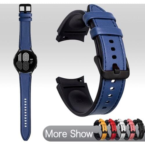For Galaxy Watch 4 Classic Strap 46MM 42MM Watch4 40mm 44mm Watchband Leather Silicone Bracelet for Samsung Galaxy Watch 4 Band