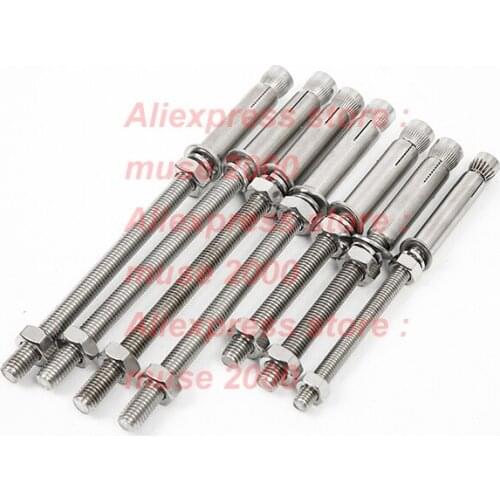 Lengthen M6 M8 M10 M12 expansion bolt ring nut 304 Ceiling wall light fan hooker hanging screw wall anchor steel sport room