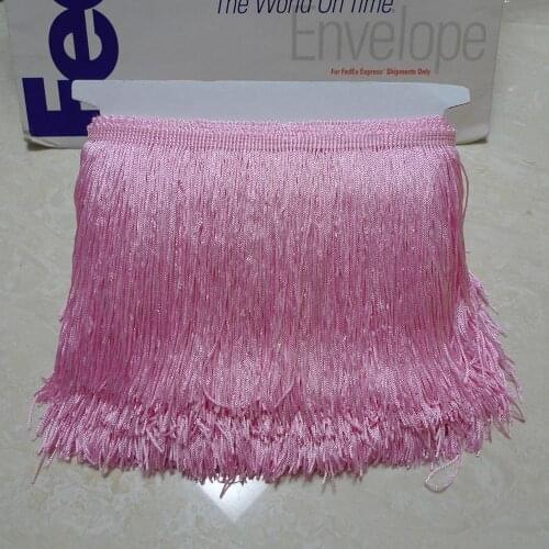 10 Meters 15cm 6" Long Pink Color Latin Dress Tassel Fringe