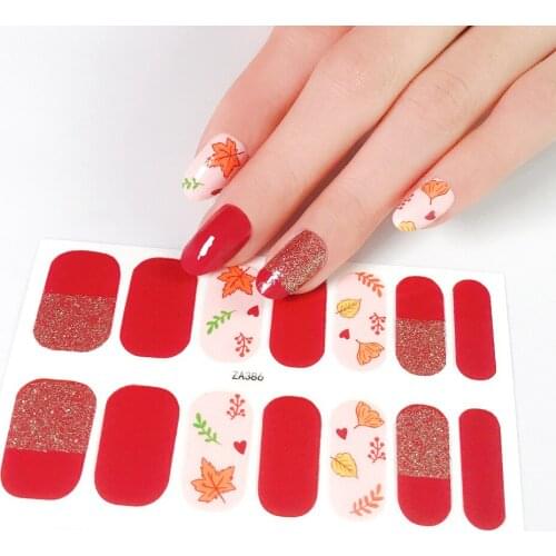 2021 DIY Nail Beauty Stickers 3D Bronzing Flower Daisy Maple Leaves Leopard Plum Blossom Pattern Manicure Sticker Nail Art Decal