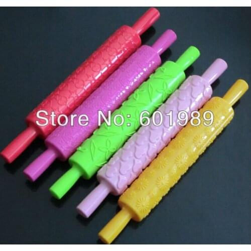 5Pcs Plastic Fondant Ribbon Stripe Bow Cutter Roller Pin Cake Embosser Decorating Cake Paste Dough Compact DIY Cooking Tool Set