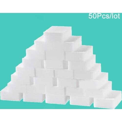50pcs/lot Magic Sponge Multi-Functional Cleaning Eraser Melamine Sponge For Kitchen Bathroom Cleaning Accessories 100*60*20mm