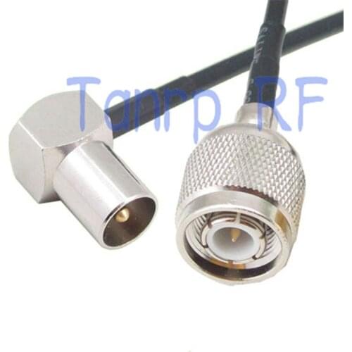 6in TV male right angle 90 degree to TNC male plug RF connector adapter 15CM Pigtail coaxial jumper RG174 extension cord cable