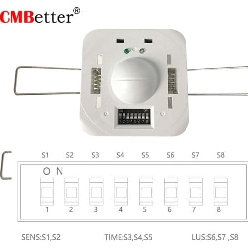 AC220V Switch Microwave Radar Body Sensor Switch Light Control Switch Delay Distance Is Adjustable Active Components Sensors