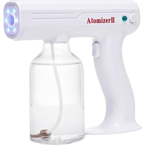 Rechargeable Electrostatic Battery Fogger Machine Portable Sprayer Gun wireless chargeing Nano Blue Ray Atomizer Office School