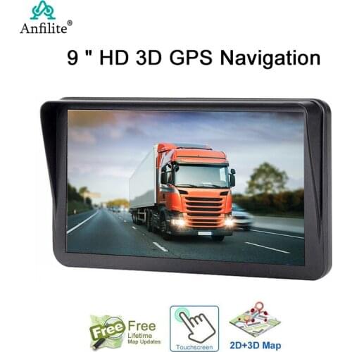 Anfilite 9 Inch Touch Screen Android 6.0 Car DVR GPS Navigation 2D/3D Map Dashcam 24H Parking Monitor FHD 1080P Loop Recording