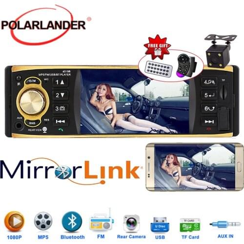 Autoradio radio cassette player Audio Stereo 4.1 Inch 2018 Newest Steering 1 Din Bluetooth Multilanguage USB AUX FM Car Radio