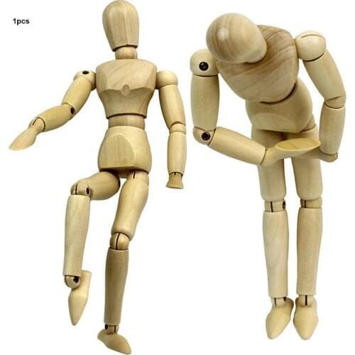 Wood Joint Puppet Supports Up Down Move Rotated Joint Doll Manga Model Creative Ornament Compact Portable Joint Doll Decoration