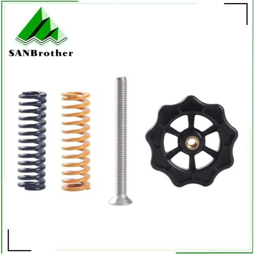 3D Printer Parts Heated Bed Spring Leveling Kit Adjustment Nut+Springs+ Screw Heatbed Kit For CR-10 Ender 3 MK3 hotbed