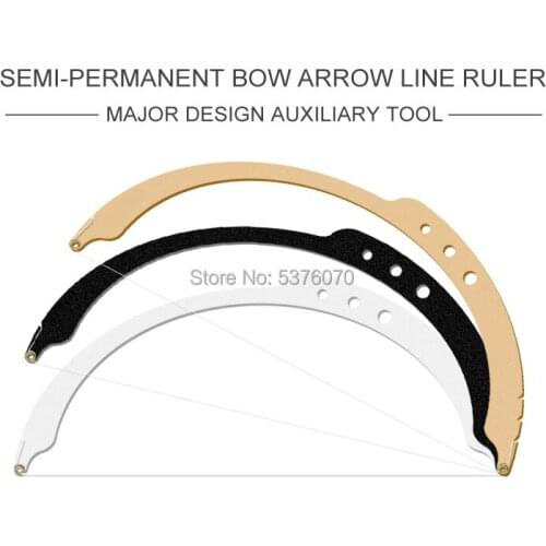 Design eyebrow threading line marker ruler Semi-permanent bow arrow line ruler design auxiliary tool -gold Silver Black