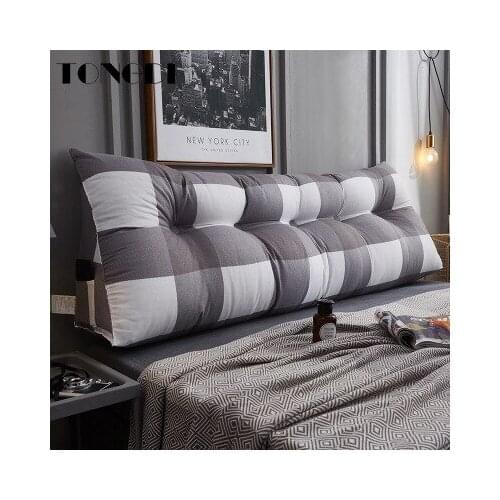 TONGDI Home Soft Printing Large Pillow Back Cushion Long Elastic Backrest Multifunction Luxury Decor For Bedside Bed Sofa Tatami