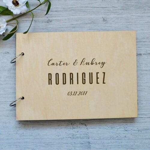 Guest Book for Wedding, Personalised Visitor Guest Book,Hotel Visitors Book,Wooden Guest Book,Custom