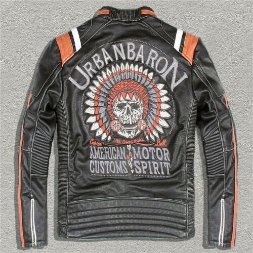 Brand New Cowhide Leather Jackets,mens Genuine Leather Biker Jacket.cool Motor Biker Vintage Coat Mens Jacket