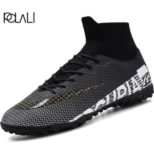 Men Soccer Shoes Adult Kids TF/FG High Ankle Football Boots Cleats Grass Training Sport Footwear 2021 Trend Mens Sneakers 35-45