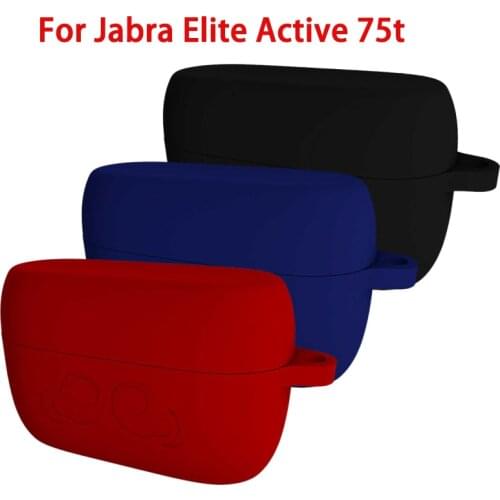 Soft Silicone New Improved Earphone Case For Jabra Elite Active 75t Protective Headphones Storage Cover Earphone Accessories