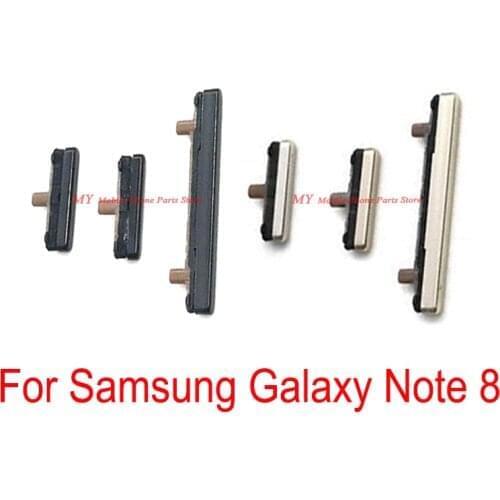 10 Sets Power ON OFF Switch Volume Side Buttons Key Set For Samsung Galaxy Note 8 Note8 Power Volume Button Side Key Spare Parts