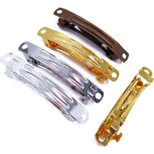Wholesale 200pcs 50mm 60mm 70mm 80mm Metal Barrette Hair Clips Blank Settings Findings for Jewelry Making HBF15