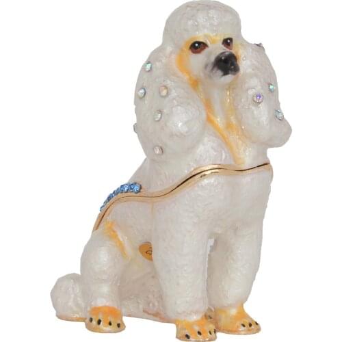 Poodledog Trinket Jewelry Box Hinged Dog Keepsake Boxes Miniature Dogs Decor Creative Gifts Pet Lovers