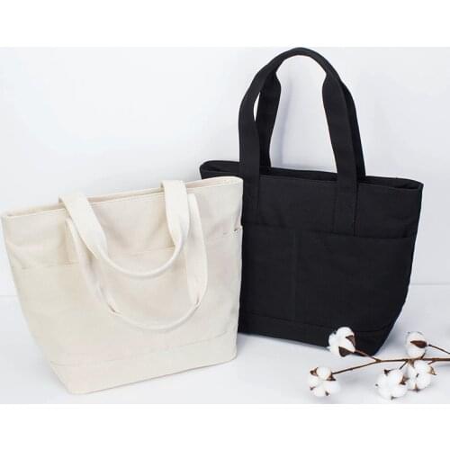 New Korean version of the simple personality single shoulder portable handbag canvas tote