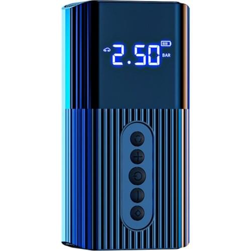 Portable Mini 12V 6000mAH Car Air Flator Digital Display Auto Wireless Tire Large Capacity Pump for Car Motorcycle Bicycle