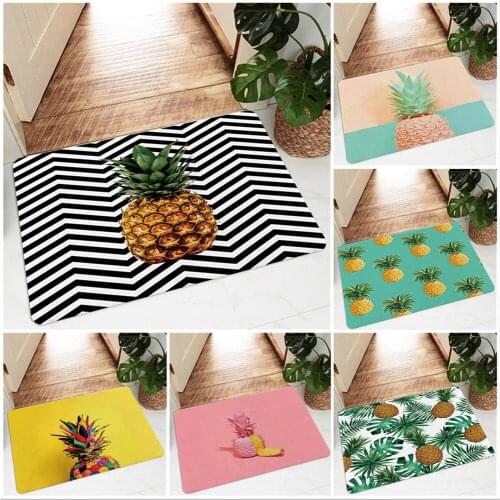 Pineapple Kitchen Mat Anti-slip Scandinavian Rugs Living Room Balcony Bathroom Printed Carpet Doormat Hallway Nordic Bath Mat
