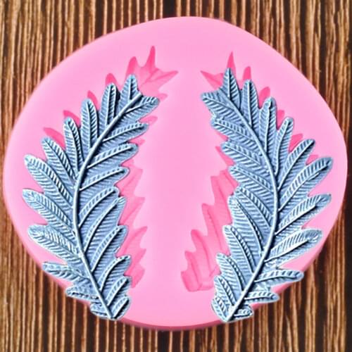 DIY Christmas Leaf Silicone Molds Knitting Leaves Border Fondant Mould Cake Decorating Tools Candy Chocolate Gumpaste Moulds