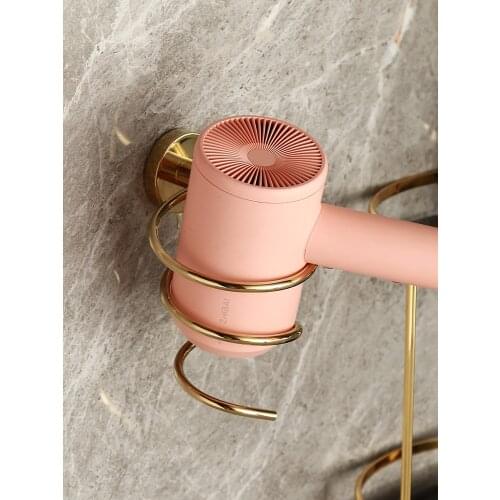 Modern Bathroom Toilet Punch-Free Hair Dryer Rack Suction Cup Hair Dryer Wall Hanging