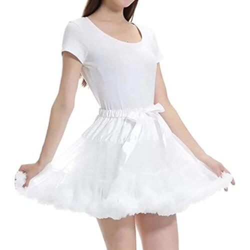 Womens Petticoat Skirt Adult Puffy Tutu Skirt Layered Ballet Tulle Pettiskirts Dress Costume Underskirt