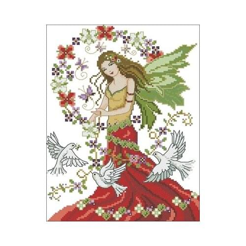 Magazine Character-Goddess of Peace Counted Cross Stitch 11CT 14CT 18CT Cross Stitch Kits Embroidery Needlework Sets