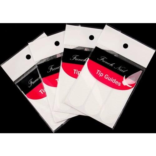 10 Pcs/lot DIY French Manicure Nail Art Decorations Round Form Fringe Guides Nail Sticker 1 Style Newest Nail Guides