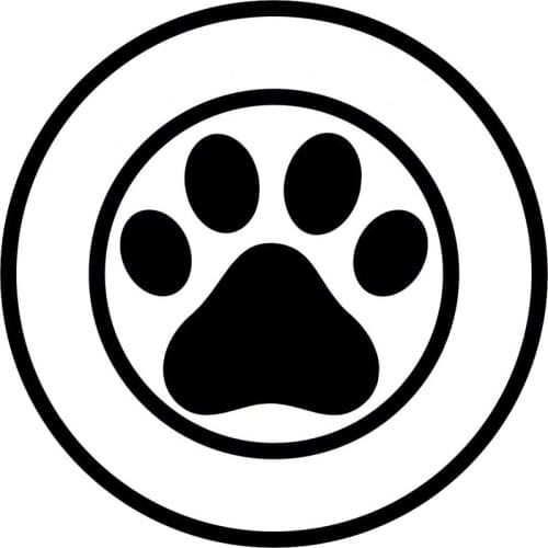 15cm*15cm Dog Paw Prints Seal Track Funny Vinyl Decals Car-styling Car Sticker S6-3859