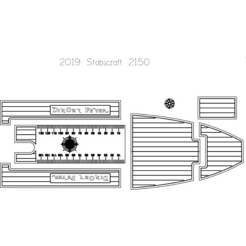 2019 Stabicraft 2150 Boat EVA Faux Teak Decking Pad 1/4" 6mm