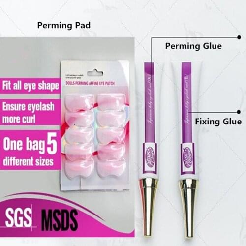 3 Set Professional A+B Perming Cream Liquid Glue Eyelash Lift Perming Pad Eyelash Perming Glue Perming Tools With Free Shipping