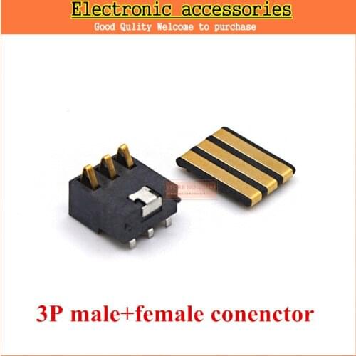 5pair 3pin standing model battery connector male+female plug Inner Battery Clip Contact Connector replacement for all-purpose