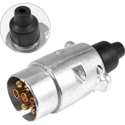 7 Pin Car Electric Socket 12V Metal Trailer Caravan Towing Electrics Plug Sockets Adapter Converter 12N Dropshipping New