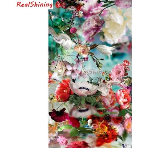 Large size picture flowers diamond Embroidery diy diamond painting mosaic painting 3d cross stitch H2339
