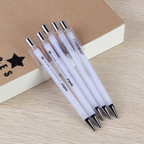 Free shipping 6pcs 0.7mm clear auto pencil with eraser mechanical pencils automatic pencils school stationery propelling pencil