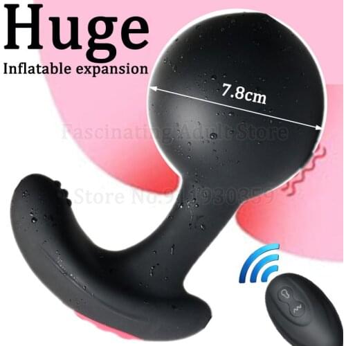 Automatic Inflatable Anus Expansion Vibrator Wireless Remote Control Male Prostate Massager Butt Plug Vibrator Sex Toys For Men